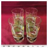 Set Of 4 1986 Irving Oil Wildlife Beaver Glasses