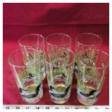 Lot Of 6 1986 Irving Oil Wildlife Ducks Glasses