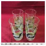 Lot Of 4 1986 Irving Oil Wildlife Ducks Glasses