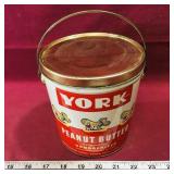 Vintage York Peanut Butter Tin Bucket