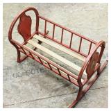 Antique Wooden Doll Crib (17' x 21' x 19 1/2')