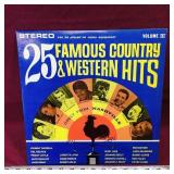 25 Famous Country & Western Hits LP Record