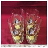 Lot Of 4 1986 Irving Oil Wildlife Ducks Glasses