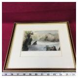 Framed W.H. Bartlett Split Rock Art Print