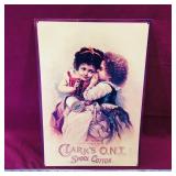 Clark's Spool Cotton Reproduction Tin Sign