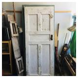 Antique Painted Wooden Door