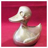 Vintage Duck Coin Bank & Key (5 1/2' x 4 1/2')
