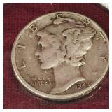 1944 United States Merensy Dime Coin