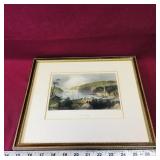 W.H. Bartlett Indian Town Art Print