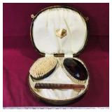 Vintage Brushes Set & Case