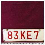 Belgium License Plate