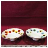 Set Of Enamelled Tea Light Holders (2' x 5')