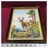 Framed Watercolor Painting (Signed On Back)