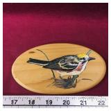 Chestnut-Sided Warbler Bird Woodcarved Picture