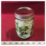 Mason Jar Filled With Assorted Sea Glass