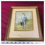 Vintage Framed 'Blue Boy' Art Print