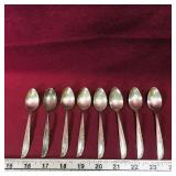 Set Of 8 Fascination Silver-Plate Tea Spoons