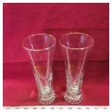 Lot Of 2 Lead Crystal Olympic Glasses (8' Tall) Lot Of 2 Lead Crystal Olympic Glasses (8' Tall)