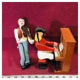 Vintage Painted Wooden Musician Figures Vintage Painted Wooden Musician Figures