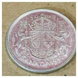 Silver 1956 Canadian 50 Cent Coin Silver 1956 Canadian 50 Cent Coin