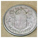 Silver 1958 Canadian 50 Cent Coin Silver 1958 Canadian 50 Cent Coin