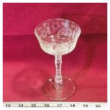 Vintage Lead Crystal Flower Pattern Wine Glass Vintage Lead Crystal Flower Pattern Wine Glass