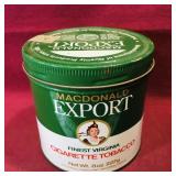 Vintage Macdonald Export Tobacco Can Vintage Macdonald Export Tobacco Can