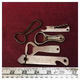 Lot Of 5 Vintage Advertising Bottle Openers Lot Of 5 Vintage Advertising Bottle Openers