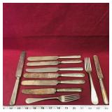 Lot Of 10 Vintage Silver-Plate Utensils Lot Of 10 Vintage Silver-Plate Utensils