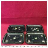 Set Of 4 Painted Tin Trays (5' x 7') Set Of 4 Painted Tin Trays (5' x 7')