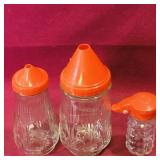 Vintage Glass Sugar & Salt Dispensers Vintage Glass Sugar & Salt Dispensers
