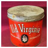 Vintage Old Virginia Smoking Tobacco Can Vintage Old Virginia Smoking Tobacco Can