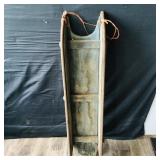 Antique Painted Wooden Folk Art Tobbogan Antique Painted Wooden Folk Art Tobbogan
