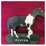 Vintage Painted Wooden Horse Sign Vintage Painted Wooden Horse Sign