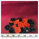 Set Of Vintage Checkers Game Pieces Set Of Vintage Checkers Game Pieces