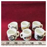 Lot Of 6 Miniature NHL Team Logo Collector Mugs Lot Of 6 Miniature NHL Team Logo Collector Mugs