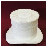 Milk Glass Decorative Top Hat (Vintage) Milk Glass Decorative Top Hat (Vintage)