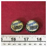Lot Of 2 Vintage Evangeline Cream Soda Bottle Caps Lot Of 2 Vintage Evangeline Cream Soda Bottle Caps