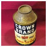 Vintage Crown Brand Corn Syrup Can (6' x 3 1/4') Vintage Crown Brand Corn Syrup Can (6' x 3 1/4')