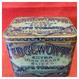 Vintage Edgeworth Tobacco Tin (4' x 4 1/4' x 3') Vintage Edgeworth Tobacco Tin (4' x 4 1/4' x 3')