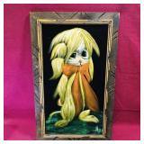 Vintage Framed Velvet Art Picture (23' x 14') Vintage Framed Velvet Art Picture (23' x 14')