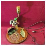 Vintage Fishing Desk Lamp (13' Tall) Vintage Fishing Desk Lamp (13' Tall)