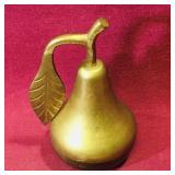 Vintage Brass Decorative Pear (4 1/2' x 3') Vintage Brass Decorative Pear (4 1/2' x 3')
