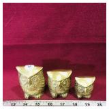 Set Of 3 Brass Decorative Owls (Small) Set Of 3 Brass Decorative Owls (Small)