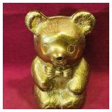 Vintage Brass Teddy Bear Coin Bank (4 1/2' Tall) Vintage Brass Teddy Bear Coin Bank (4 1/2' Tall)