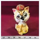 Vintage Ceramic Cat Scissor Holder / Pin Cushion Vintage Ceramic Cat Scissor Holder / Pin Cushion