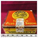 Antique World's Navy Plug Tobacco Tin Antique World's Navy Plug Tobacco Tin