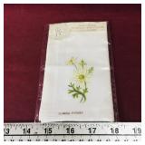 Vintage Handpainted Flannel Flower Handkerchief Vintage Handpainted Flannel Flower Handkerchief
