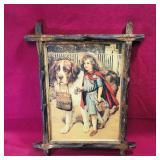 Vintage Tin Picture & Antique Frame (19' x 25') Vintage Tin Picture & Antique Frame (19' x 25')