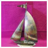 Vintage Tin Decorative Wall Mount Sailboat Vintage Tin Decorative Wall Mount Sailboat